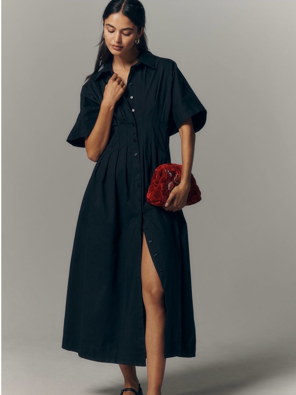 Tobie Shirtdress by Exquise in Black from Anthropologie XSP